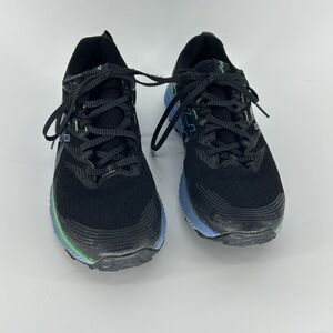 Asics Gel-Trabuco 10 Men's 9 Trail Running Shoes Black/Blue/Green Sneakers